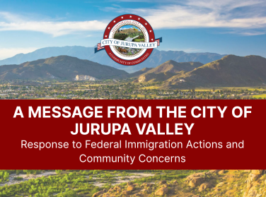 Important Message from the City views of Jurupa Valley