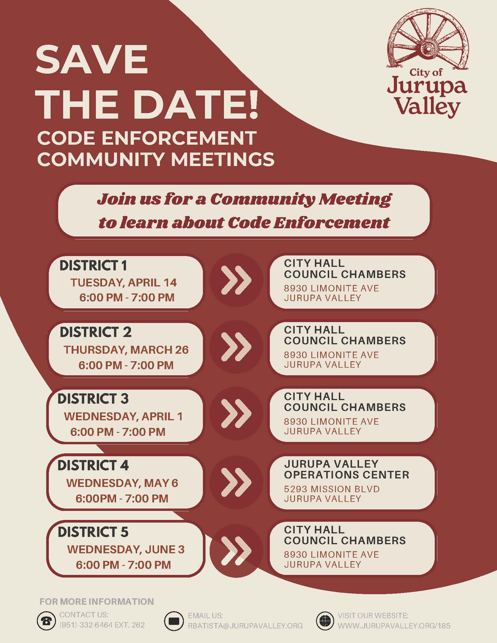 Code Enforcement Community Meetings 2026 English